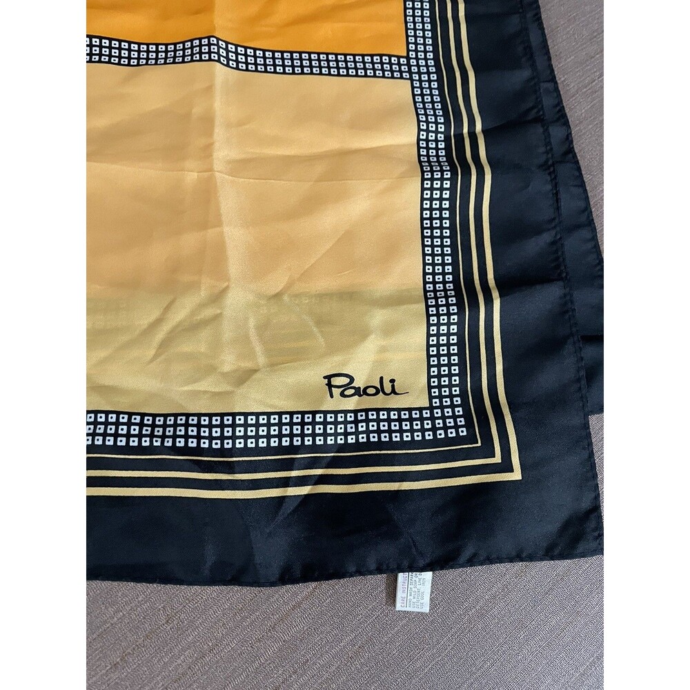 Vintage Paoli Square Yellow Orange Black Mod Retro Square 34" x 34" Japan